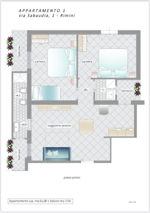 Residence Royal Римини Экстерьер фото